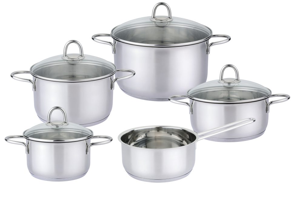 9pcs Stainless steel Cookware Non-stick Set